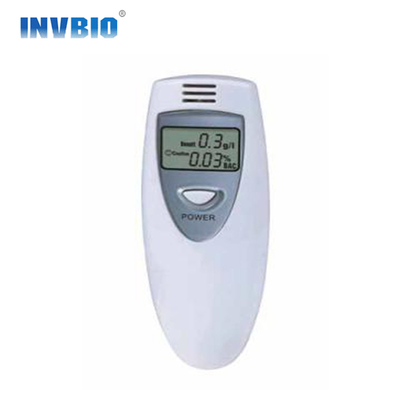 Essayeur simple Mini Lcd Detector blanc d'alcool de Breathalyzer d'écran