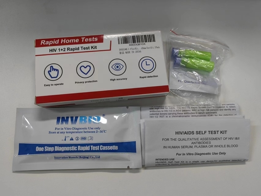 Une détection auto-diagnostique de Kit Convenient Whole Blood Quick d'essai d'HIV 1 et 2 d'étape