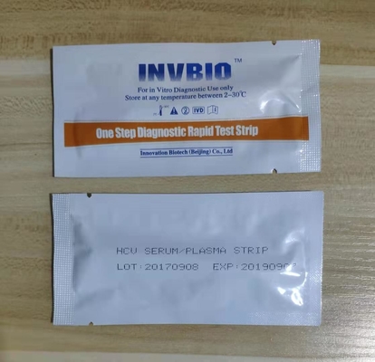 Tests de diagnostic de dépistage de l'hépatite C de bandelette de test de VHC d'anticorps de l'hépatite C 100 essais/boîte