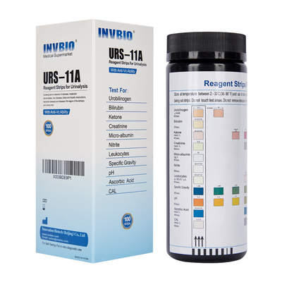 Bandes d'essai d'analyse d'urine de réactif au nitrite/aux leucocytes/Urobilinogen/cétone/bilirubine/SG/pH/calorie