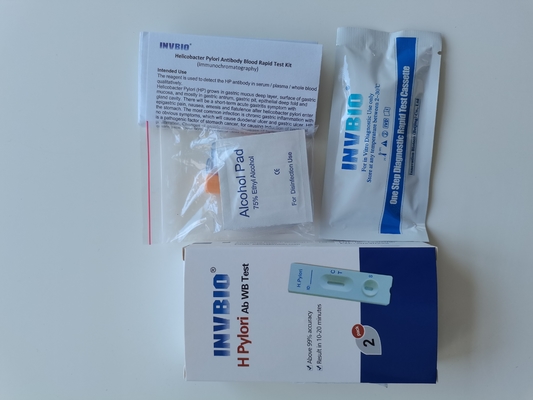 100% carte sensible de sang total d'essai rapide de l'hôpital H Pylori Ab pour l'humain