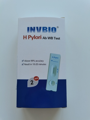 100% carte sensible de sang total d'essai rapide de l'hôpital H Pylori Ab pour l'humain