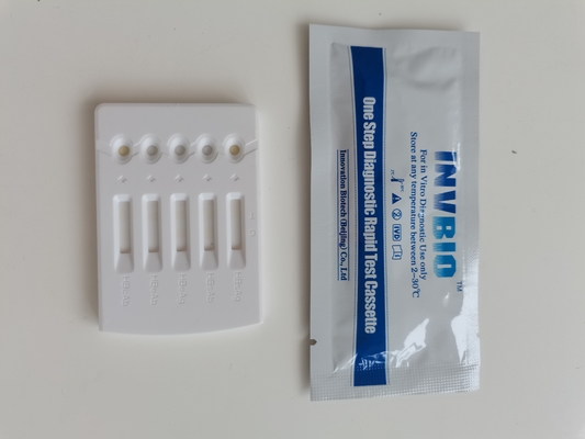 Une cassette diagnostique de Stip d'essai de panneau des réactifs 5 de kits rapides d'essai de Hbv d'étape