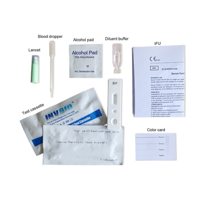 Kit de test à domicile d'anémie de marque CE Auto-test de sang de ferritine de sérum