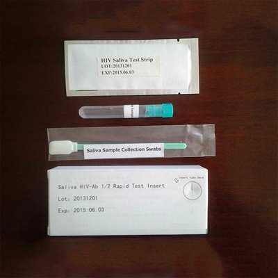 Kits de test rapide de maladies infectieuses de détection de vih d'anticorps échantillon de salive de plasma de sang total 25 tests