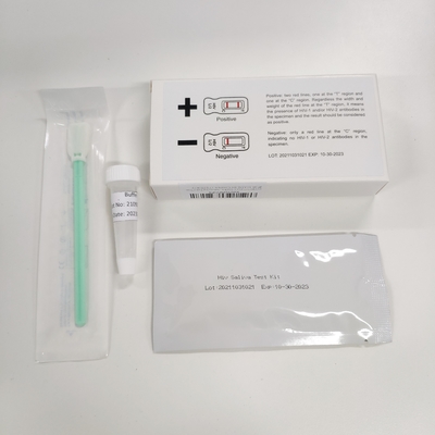 Kits de test rapide de maladies infectieuses de détection de vih d'anticorps échantillon de salive de plasma de sang total 25 tests
