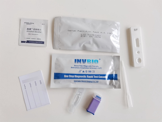 Essais de niveau du kit 2 d'essai d'immunofluorescence d'analyse d'essai de ferritine rapide rapide de cassette/boîte