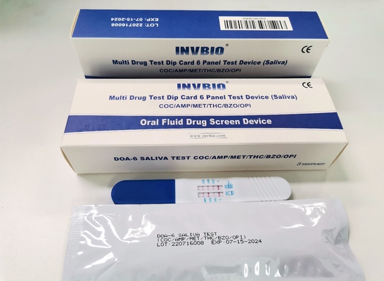 CE de essai de kit de drogue directe de salive de 6 panneaux approuvé par le FDA
