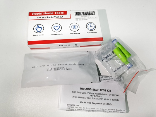 Type de type 1 - 2 99,5% kits rapides 25pcs d'essai d'HIV de spécificité par boîte