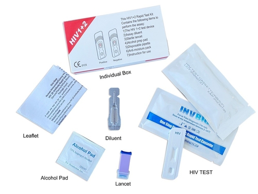 La piqûre rapide de doigt déterminent l'analyse de sang rapide d'HIV de DST Kit Ce Iso Certificate
