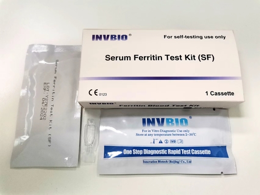 Le sang de doigt de kit d'essai de niveau de ferritine de sérum d'étape facile fonctionnent à la maison