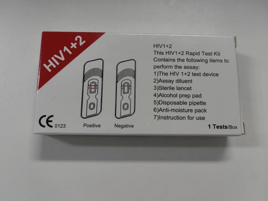 Une détection auto-diagnostique de Kit Convenient Whole Blood Quick d'essai d'HIV 1 et 2 d'étape