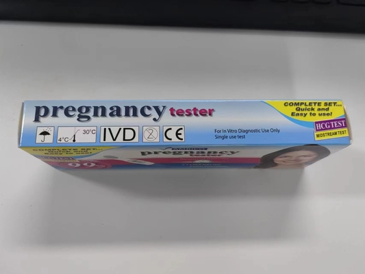 Détection rapide de milieu du courant de dépistage précoce de Hcg de grossesse de l'essai un d'urine instantanée d'étape
