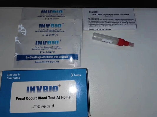 Analyse de sang occulte fécale de l'étape 1pcs un diagnostique rapide Kit Home Use Quick Detection