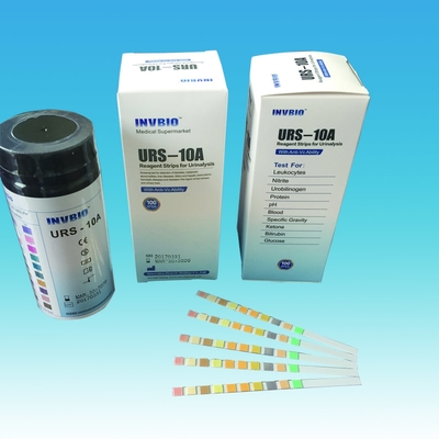 Bandes d'essai de grande précision d'analyse d'urine de bilirubine de glucose 3.00mm 10 paramètres