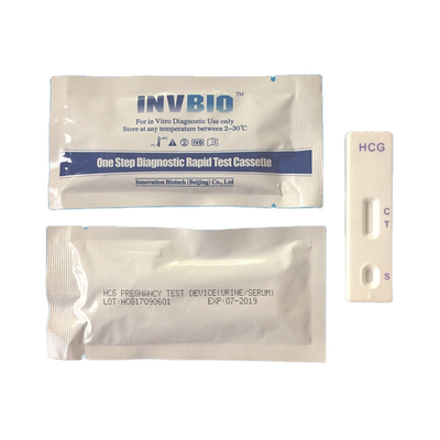 IVD médical Hcg une carte d'essai de grossesse d'étape