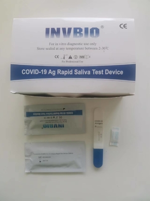 Une lucette de salive d'antigène d'AG de Covid 19 d'étape