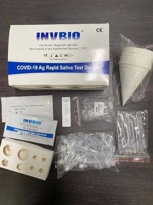 Essai 100% rapide de Covid 19 de spécificité Kit Saliva Spit Test Card