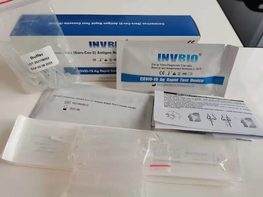 Liste commune d'UE de Kit Card Rtk d'écouvillon de SARS-CoV-2 à la maison d'essai nasal rapide d'antigène
