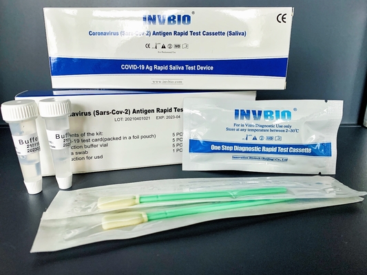 Boîte d'autotest du kit 25pcs/de salive d'antigène du syndrôme respiratoire aigu grave SARS-CoV-2