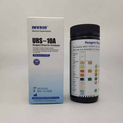 Bandes d'essai d'analyse d'urine de paramètre d'INVBIO 10 in vitro